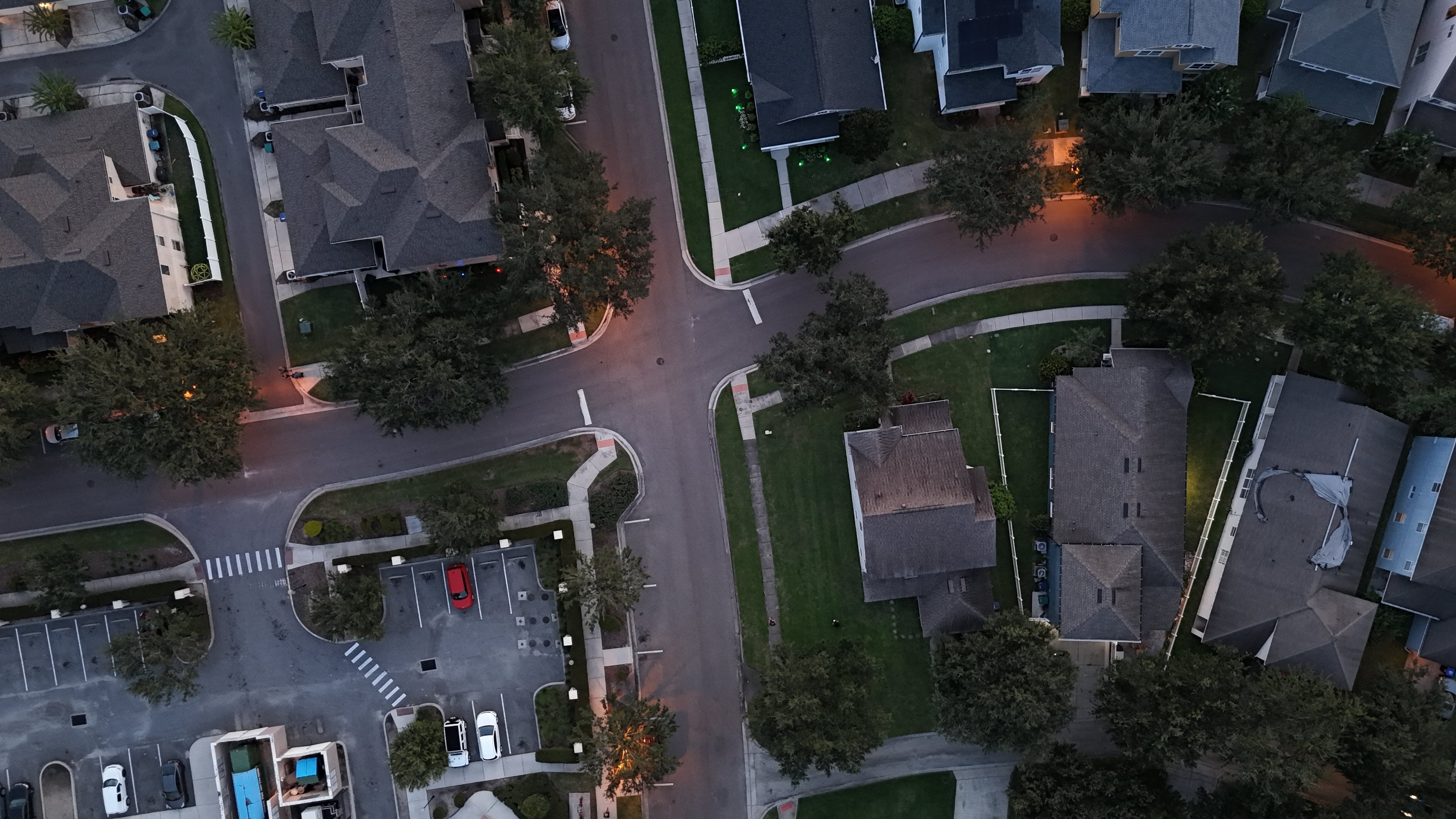 Sunset Over Home Looking down intersection